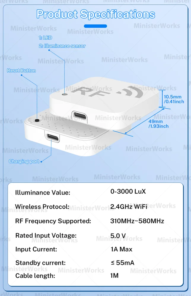 Tuya Smart WiFi Funkfernbedienung RF-Klon- und Kopier-Fernbedienung App-Fernbedienung Geeignet für Fernseher und Klimaanlagen – Detail 10