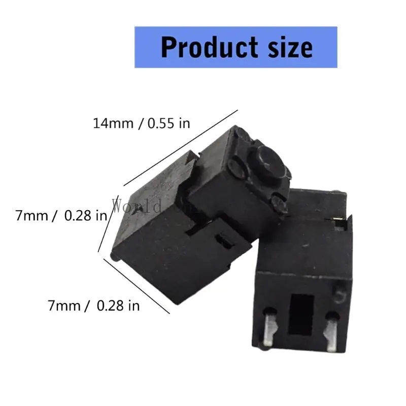 Precise 14mm Mouse Microswitch Scroll Wheel Middle Button 2Pin for DeathAdder Gaming Mouse 87HC