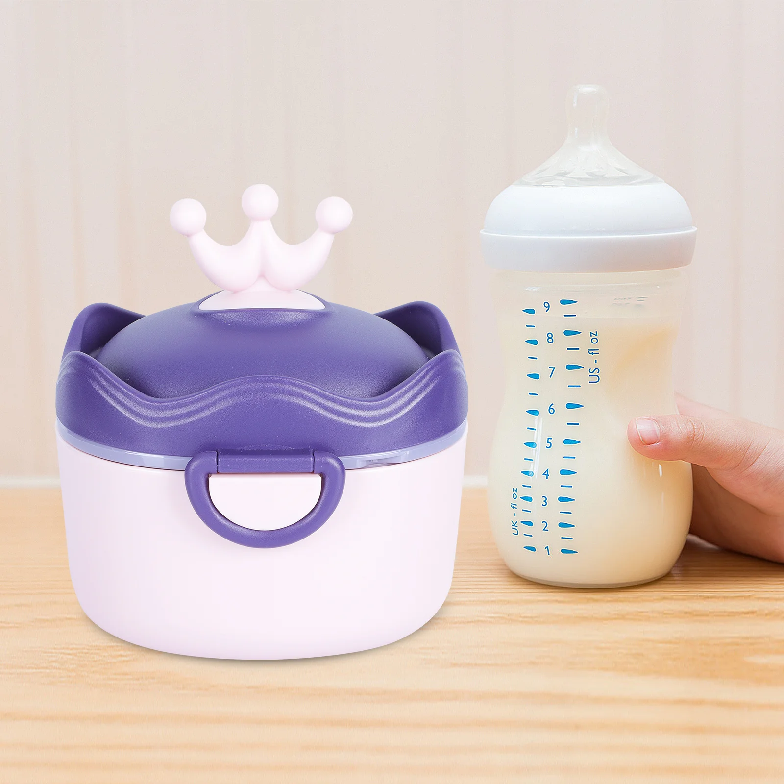 1 Stuks 330Ml Babymelk Opbergdoos Draagbare Bpa-vrij Verzegelde Poeder Container Lichtgewicht Snack Keeper Voor Outdoor reizen Gebruik