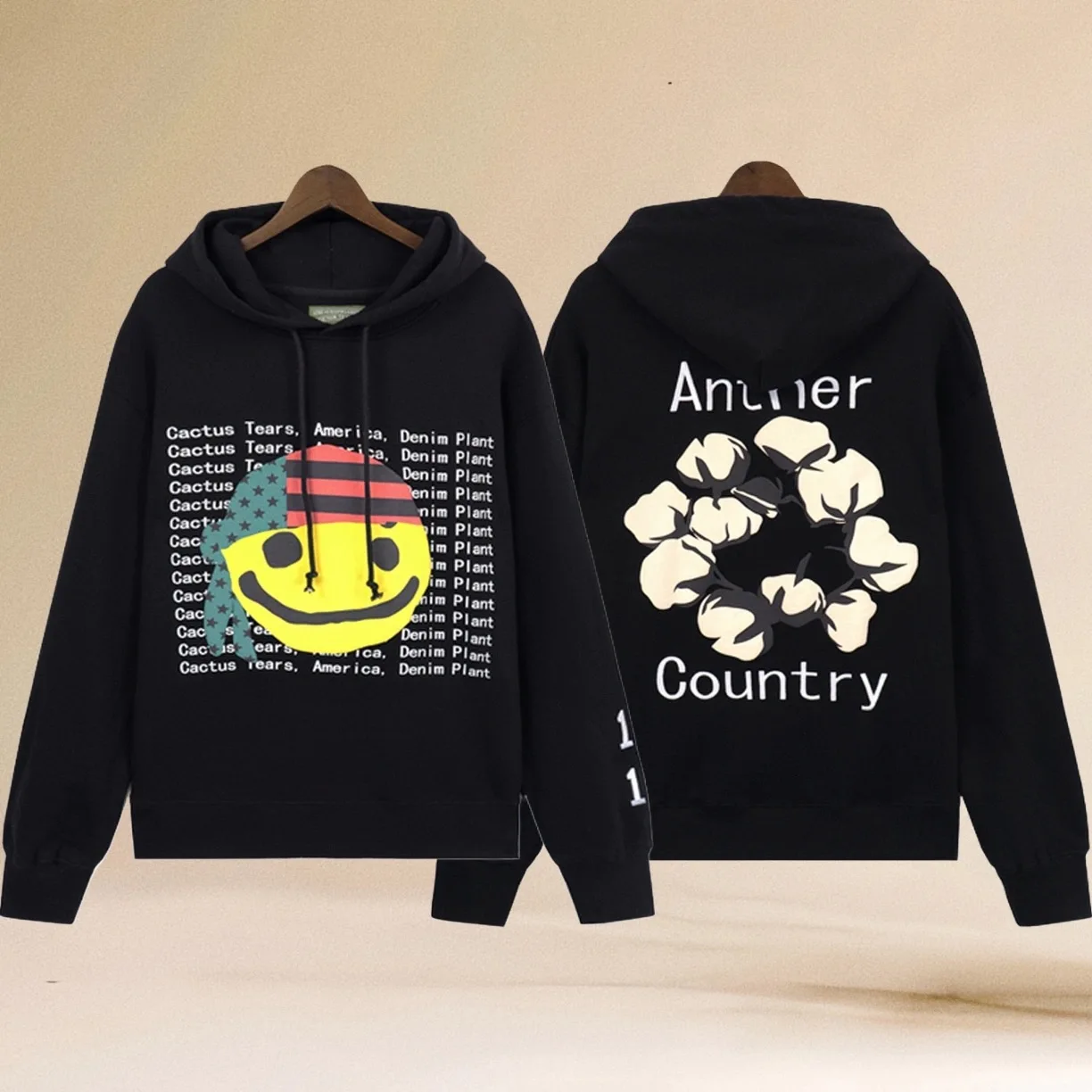 Kapok American Street Sweater Cartoon Print OFFSET TEARS West Coast Hoodie