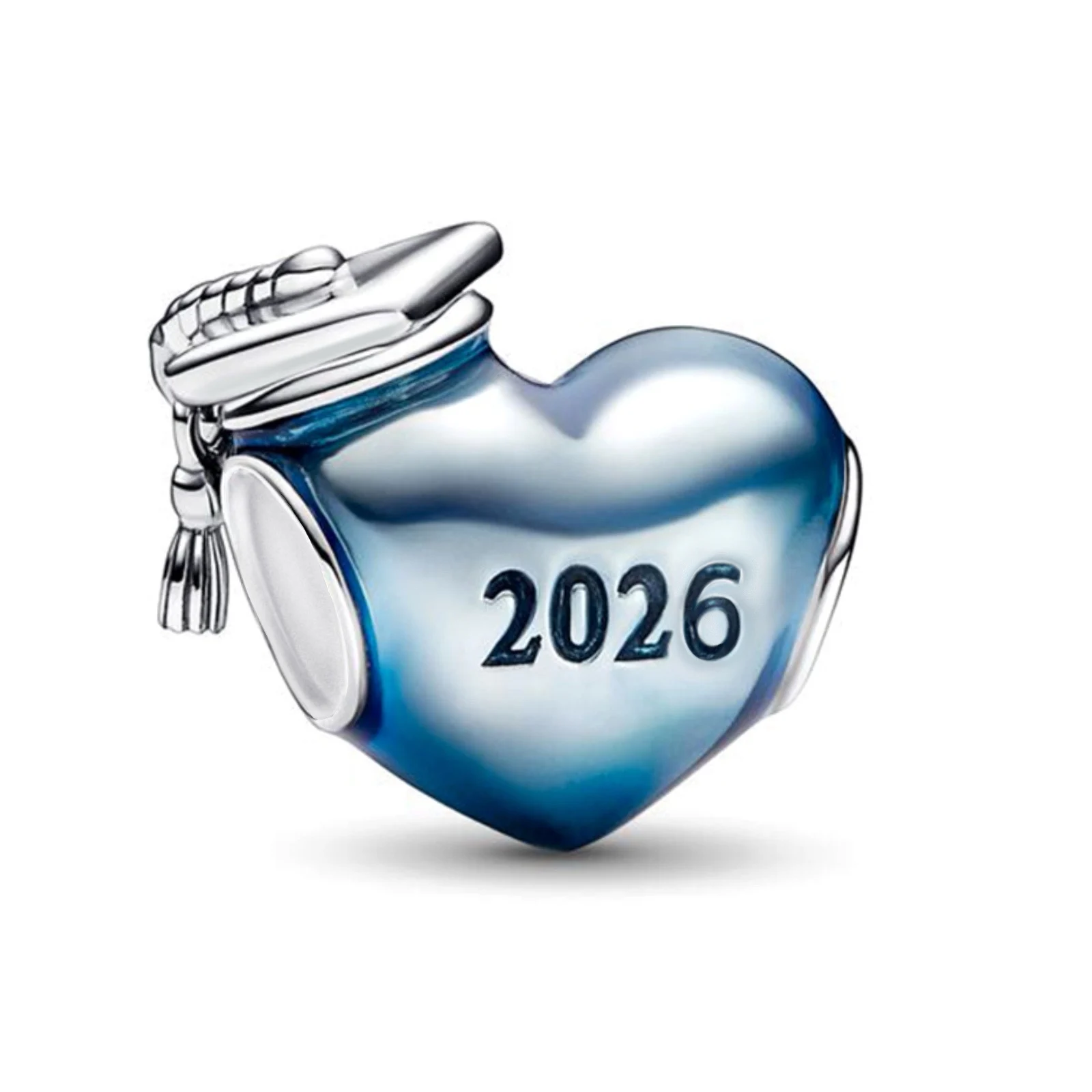 2026 Graduation Charm Bead Graduation Cap Heart & Diploma Pendant Fit Original Pan Bracelet DIY Women Jewellery Graduation Gift