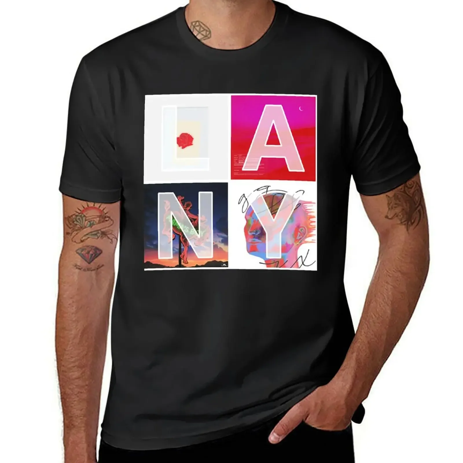 LANY album mosaic Classic Classic T Shirt T-shirt oversizeds plus sizes mens plain t shirts