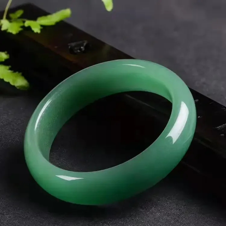 Dongling Jade Bracelet Indian Jadeite A Goods Full Green Ice Bangle Radiation Protection Enhancement Physical Fitness Jewelry