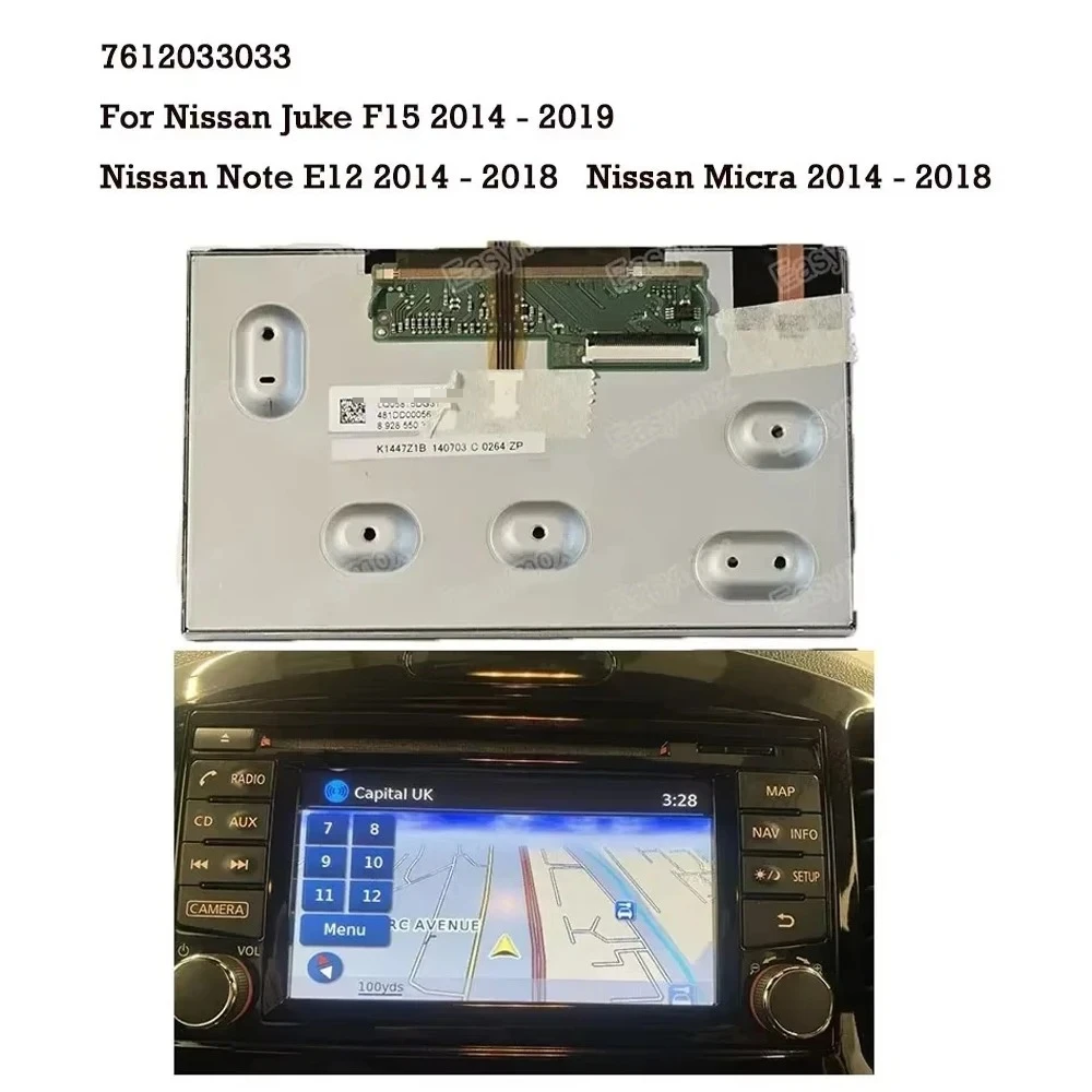 

5.8 inch Display for Nissan Juke Note Micra 2013-2019 Head Unit Nav Radio GPS With Touch LCD Screen Digitizer Repair