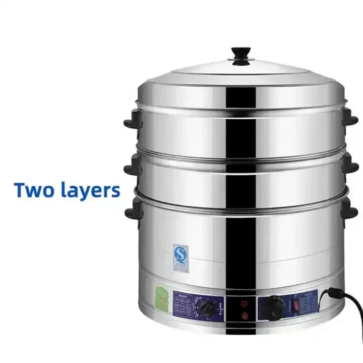 Restaurant Industrial Large 20 Liter Stainless Steel Layer Food Electric Steamer Pot for Sale