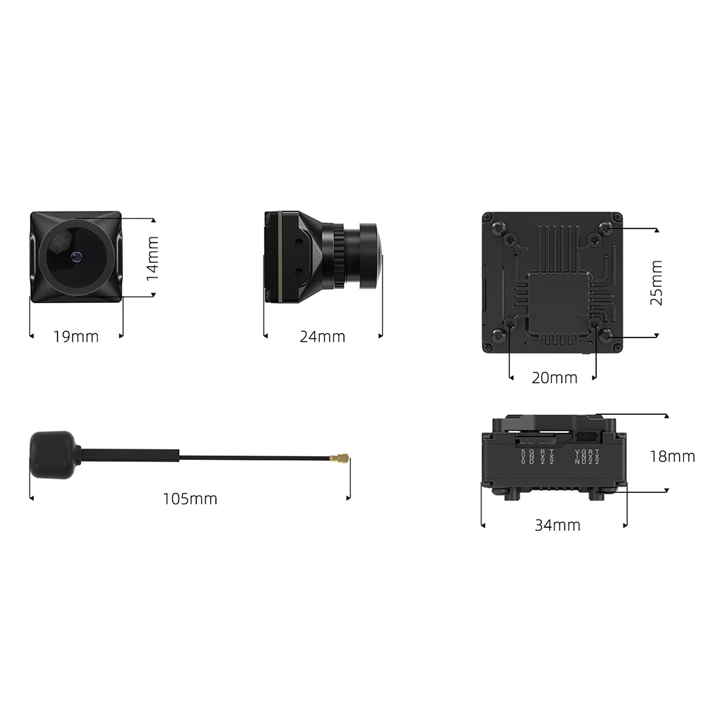 Walksnail Avatar GT KIT 160g ° Kamera FOV HD Pro VTX do drona FPV Kompatybilna kamera Moonlight DVR Podwójna antena 4K