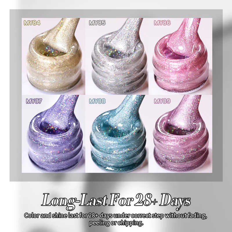 BORN PRETTY 10 ml lila funkelnder Glitzer-Katzen-Magnetgel-Nagellack, semi-permanenter Soak-Off-UV-LED-Lack