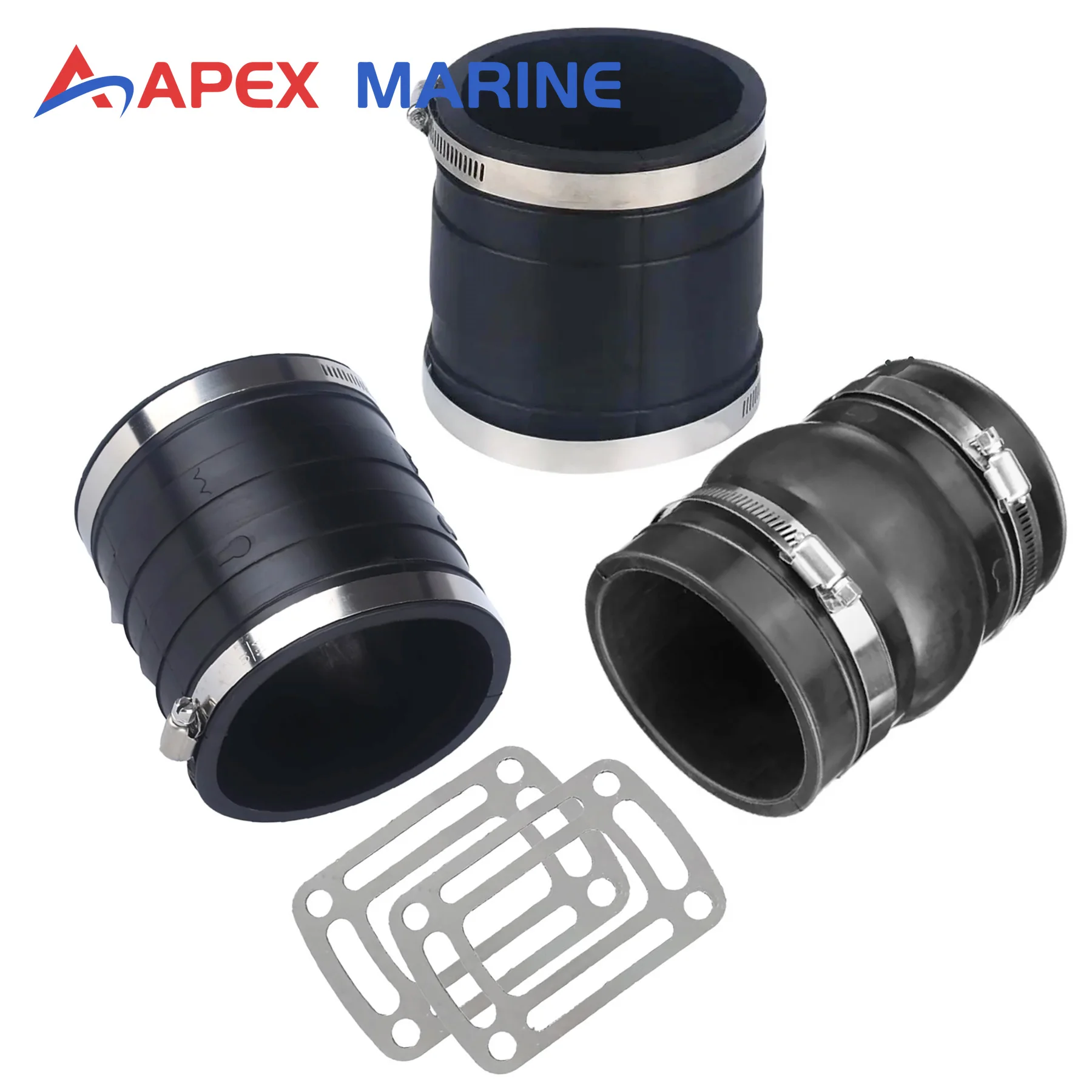 Complete Exhaust Bellows Kit OEM 3852696 3852741 3852742 3863191 Fits Volvo Penta SX DP OMC Cobra Stern Drive Marine Engine