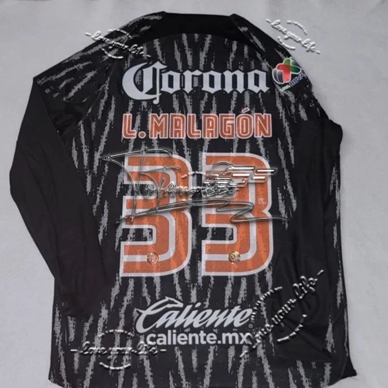 

motorcycle 2022-23 Men's Club America Black Long Sleeve Football Jersey