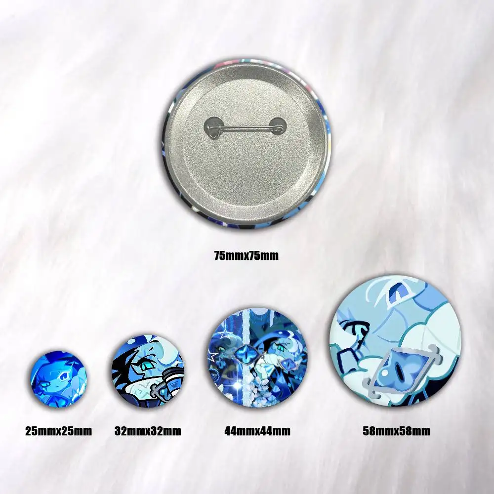 A-s-Shadow M-Milk Cookie 75x75 25x25 Mm Cartoon Round Brooches On Backpack Shirt Accessories Jewelry Badge Gift For Friends