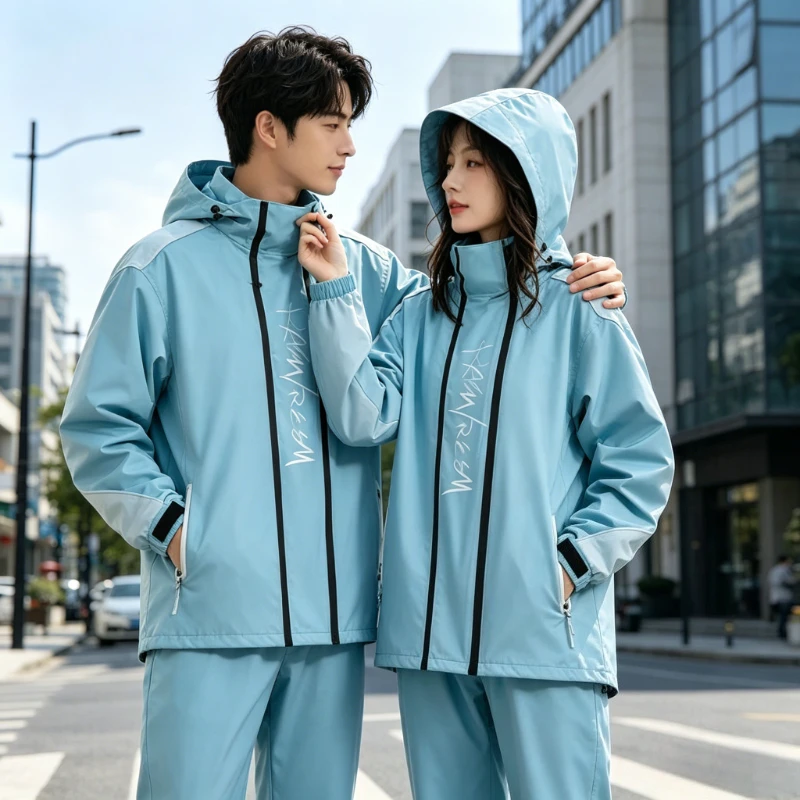 

Split Motorcycle Rain Suit Lightweight Waterproof Full Body Set Breathable Wear-resistant Rainwear for Men & Women in Heavy Rain