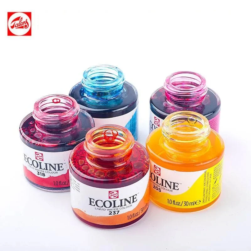 liquido talens tinta aquarela pigmento transparente ecoline cor desenho conta gotas pintura aquarelle arquitetos art supplies 30ml 1pc 01