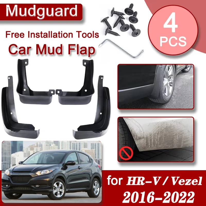 

Car Front Rear Mudguards For Honda HR-V Vezel 2016-2022 HR V HRV Accessories Luxury Fender Mudguard Anti-splash Mud Flap Guards