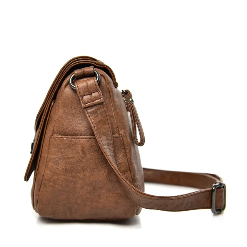 Women's Handbag Women's Shoulder Bag Fashion Purse Vintage Leather Bag Large Capacity Handbag Inclined Shoulder Bag Mom's Bag