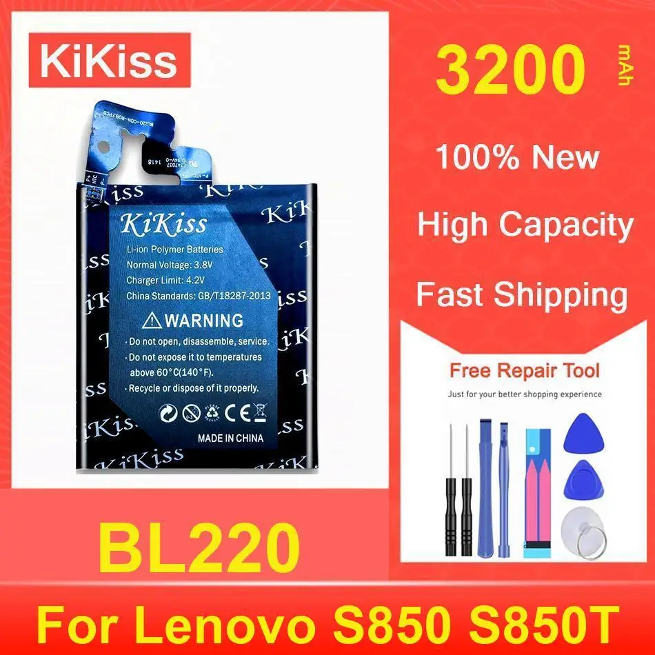 

Kikiss Battery 3200Mah BL220 For Lenovo S850 S850T