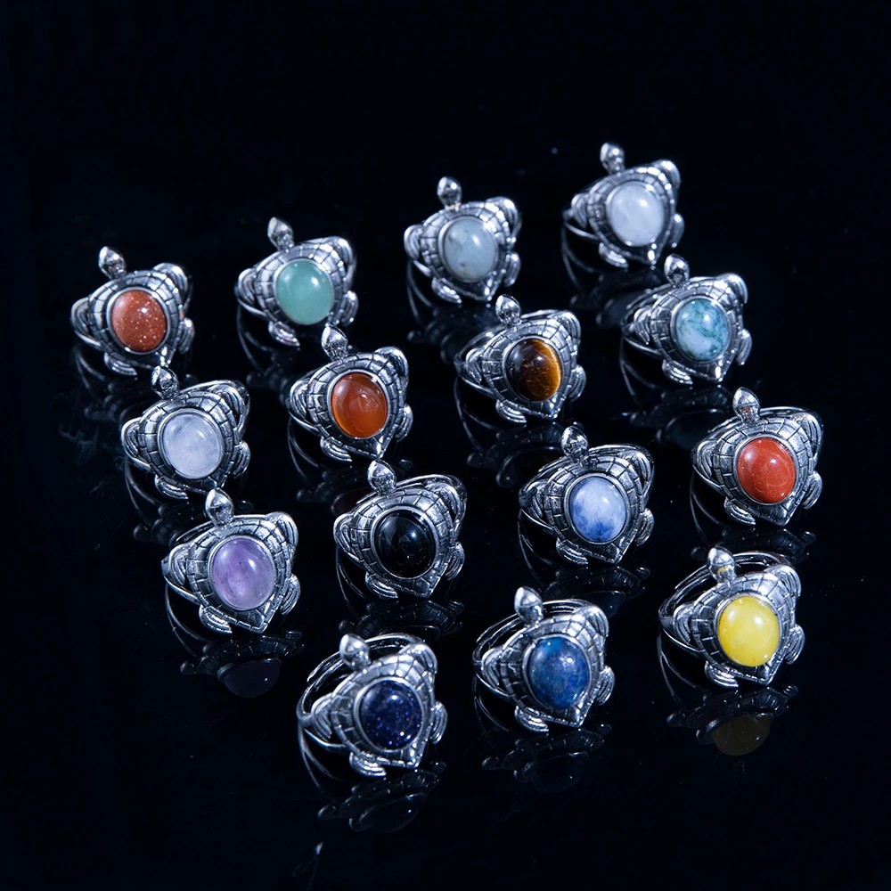 

1pc natural amethyst red jasper ring for women men retro styel adjustable copper plated 925 silver ring for parties and gift