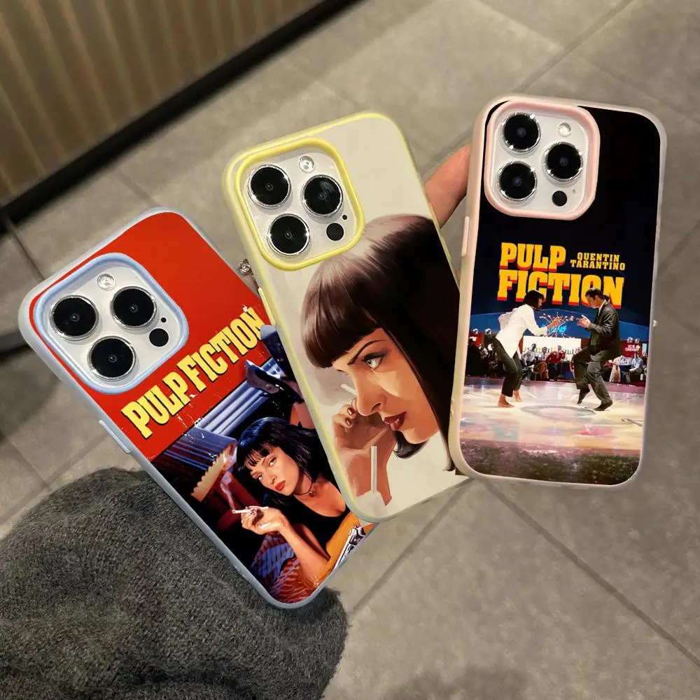 Pulp Fiction Movie Poster Phone Case For iPhone 17 16 15 14 13 Pro Max Plus Mini Jelly Material Case Crystal