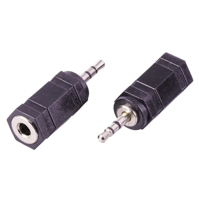 1pc Gold 2.5 mm Male to 3.5 mm Female audio Stereo Adapter Plug Converter Headphone jack