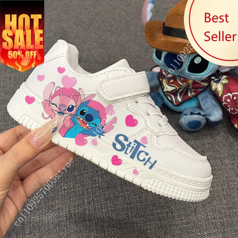

Stitch Angel Sneakers Sport Shoes Casual Disney Cartoon Running Shoes Simple Decorations Party Holiday Presents