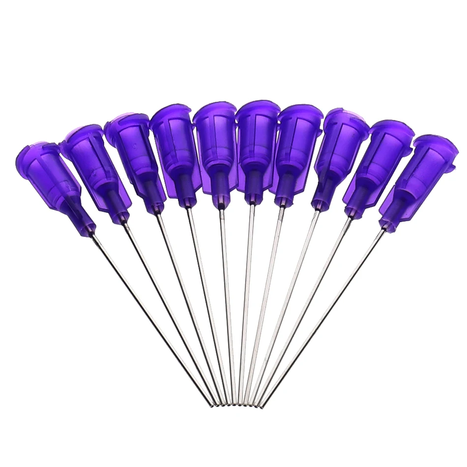 100pcs/lot 14G 55mm Precision passivated S.S. Dispense Tip with PP Safetylok hub, glue dispenser needles