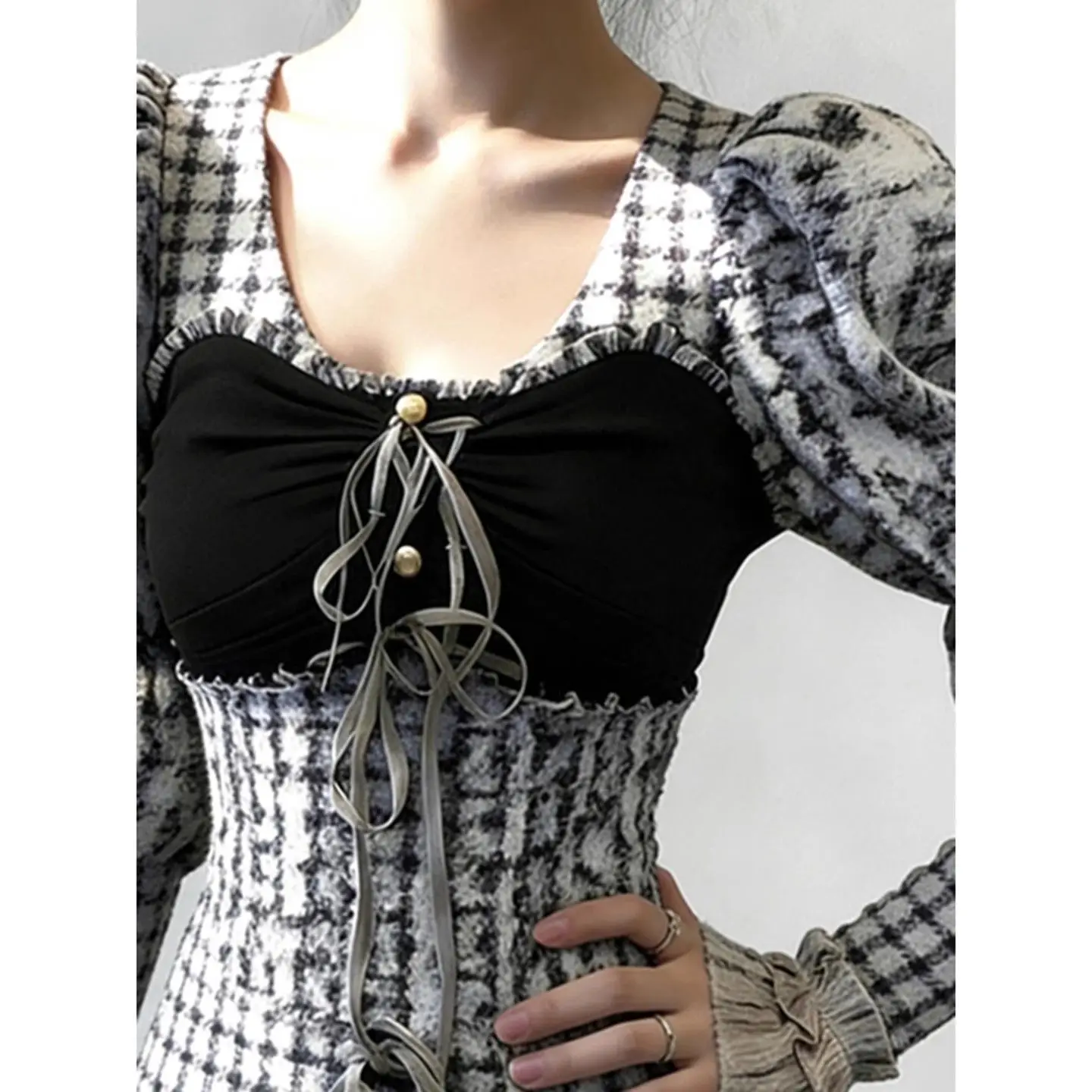 

Beautiful High-end Tops Fashionable Age-reducing and High-end Feelings Super Good-looking Plaid Shirts in Winter