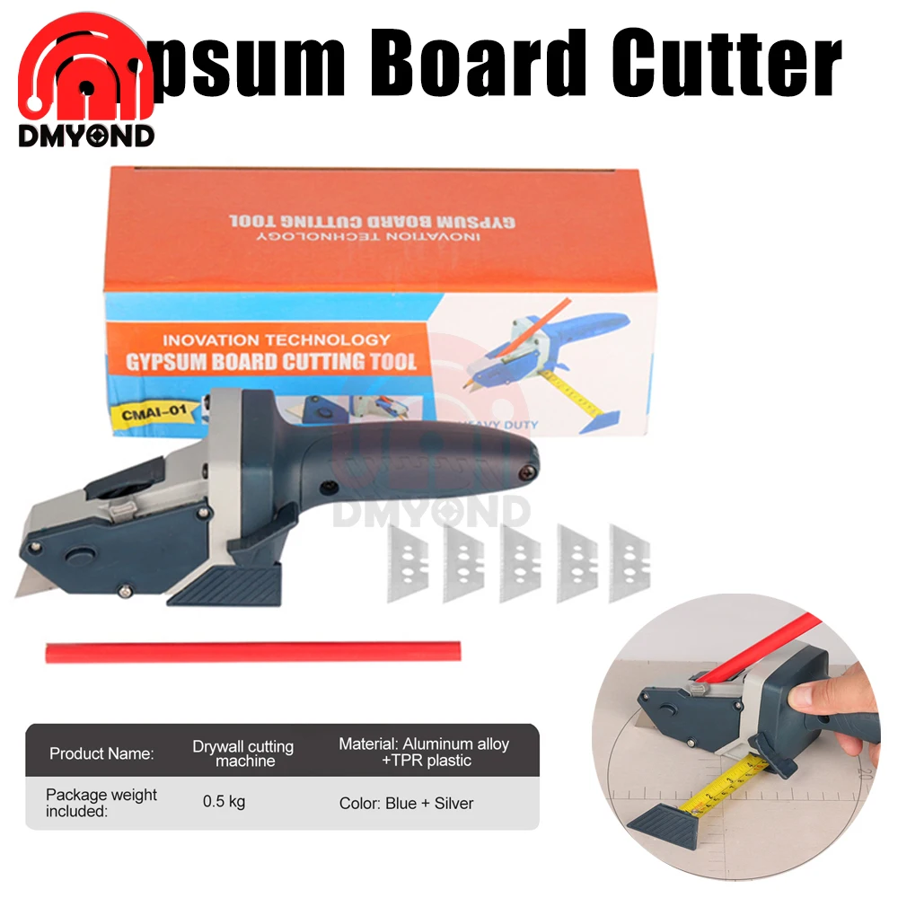 

Gypsum Board Cutter Scriber Plasterboard Edger Drywall Automatic Cutting Artifact Cutter Tool Scale Home Woodworking Hand Tools