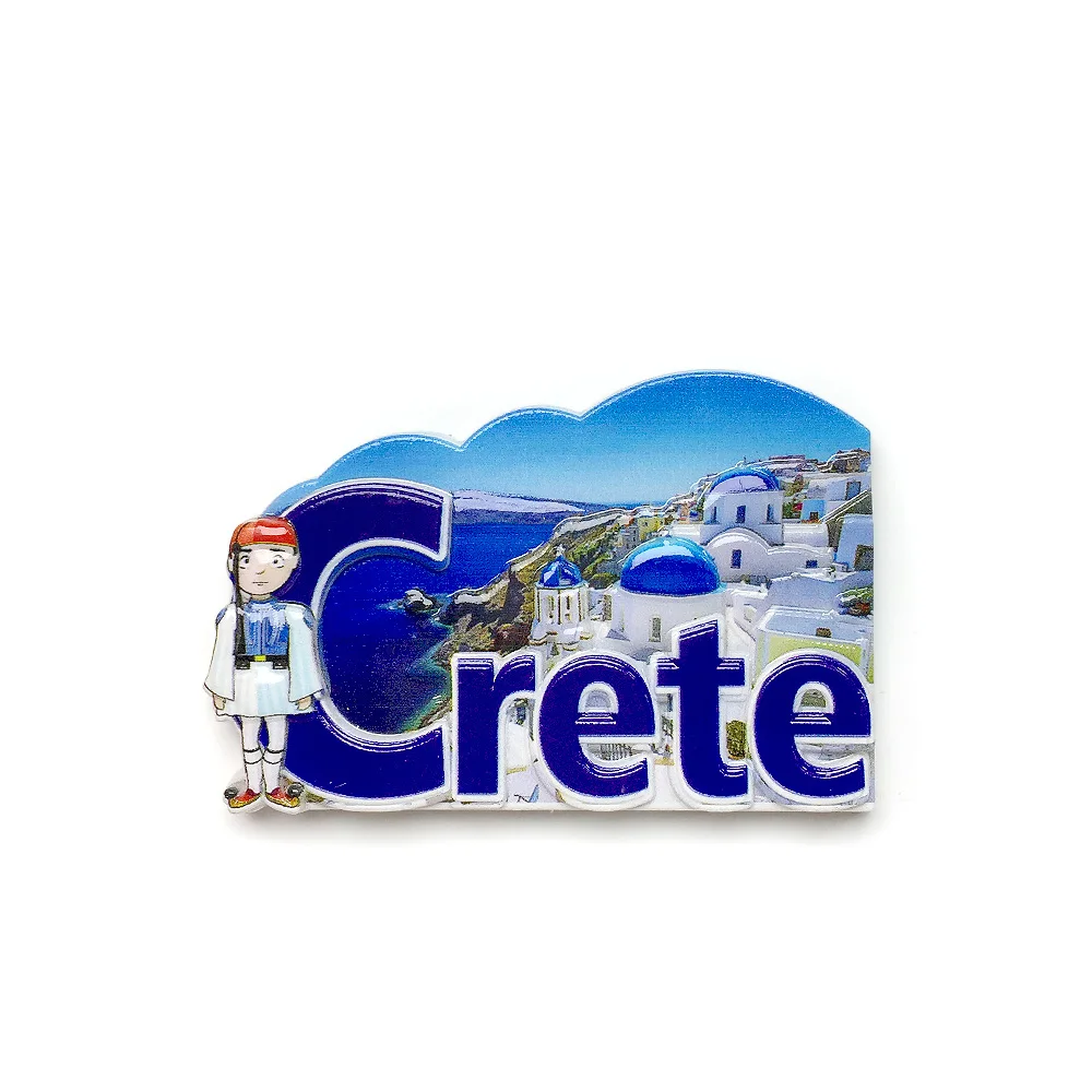 ‌Greek Crete Scenic Resin Fridge Magnet‌
