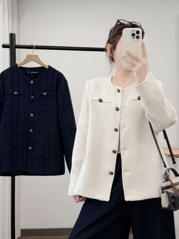 

Spring 2026 Fashion Short Casual Coat Women's Single Button Turn-down Collar Age-defying Large Size Stylish Top Luxury Style ...