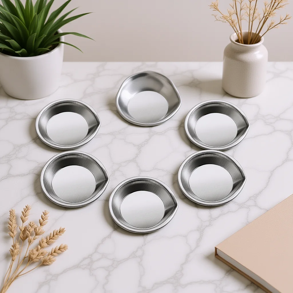6Pcs Stainless Steel Paint Tray Reusable For Scale Painting Art Student Palettes Multi-function Color Mixing