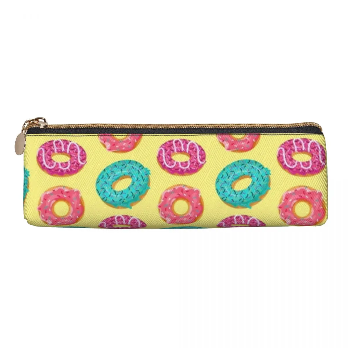 Sprinkled Doughnut Pencil Case Colorful Cartoon Food Boy Girl Lovely Pencil Bag School Pencil Cases Stationery Birthday Present