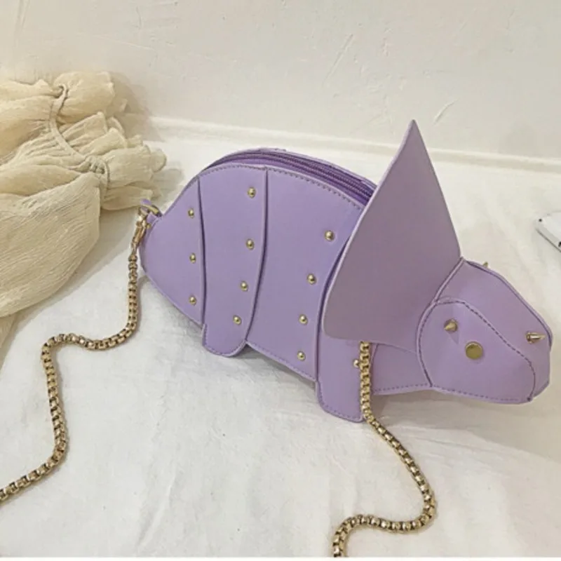 One New Funny Bag Shoulder Triangle Dinosaur Style Crossbody Casual Handbag For Woman High-Quality Messenger Versatile Luxury