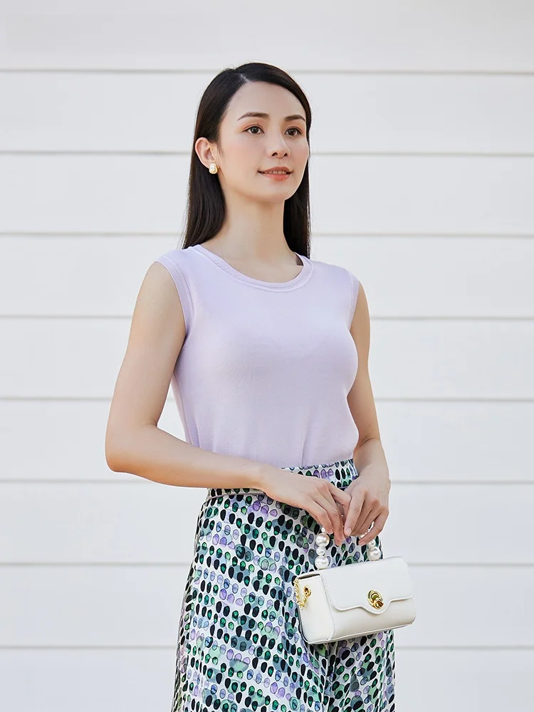 

Облегающая летняя новая женская футболка, тонкая повседневная круглая жилетка Ne Svel, звуковой дождь, бамбуковый флагман, магазин, полиэстер, вискоза