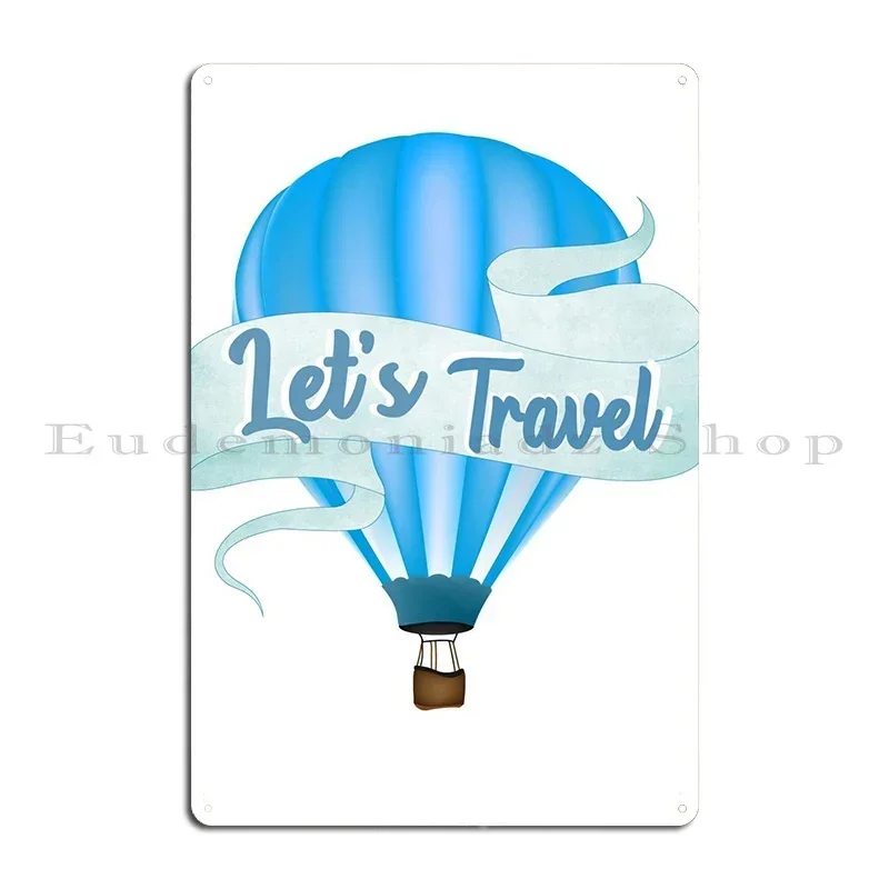 Lets Travel Metal Plaque Poster Party Kitchen Bar Print Bar Tin Sign Poster