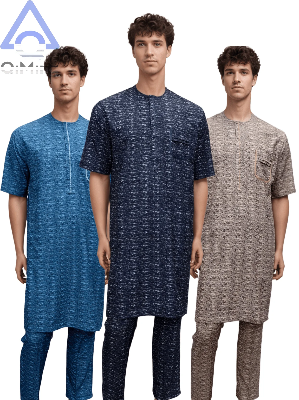 Estate musulmana a buon mercato Plus Size Ihram Kurtas da uomo Set di abbigliamento Vendite Islamico Saudita Abaya Arabo Abito Afghani Stampa Indossare Abito