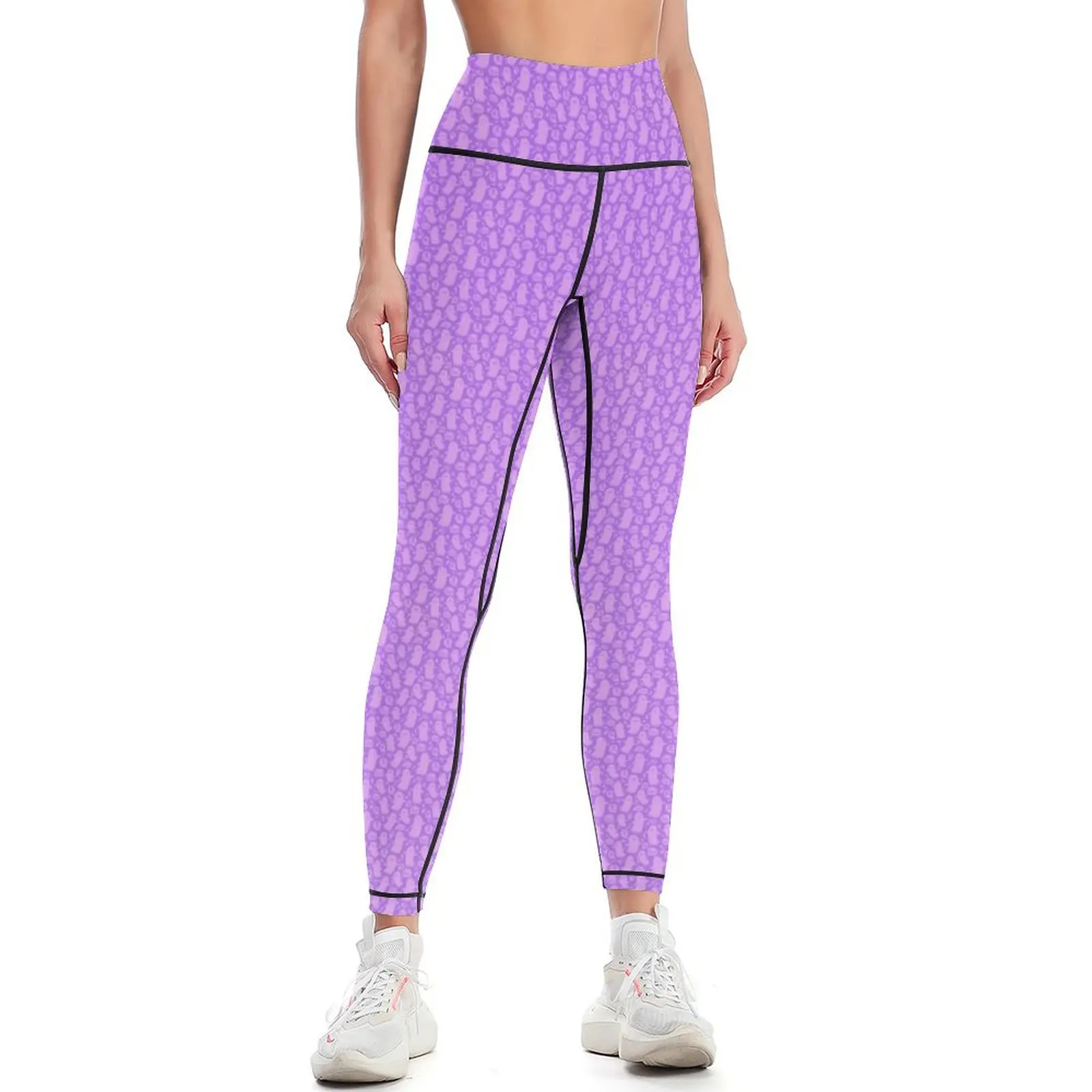 

Purple Spooky Ghosts Pattern Leggings Women's sportswear exercise clothing for Womens Leggings