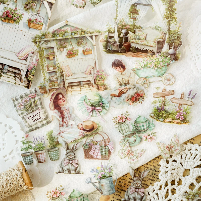 Mr. Paper 6Style 30Pcs/bag Living Landscape Series Series Sticker Pack DIY Material Handbook Journal Card Phone Case Decoration