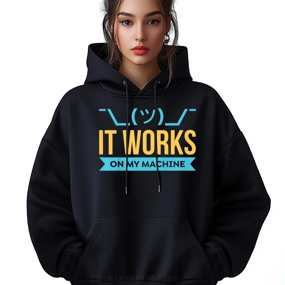 It works on my Machine Programming Graphic Sweatshirts Camiseta Christmas Men Christmas Sweater Long Sleeve