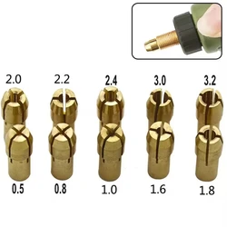 10Pcs Mini Drill Chucks Adapter 0.5mm-3.2mm Dremel Mini Drill Chucks Chuck Adapter Micro Collet Brass For Power Rotary Tool