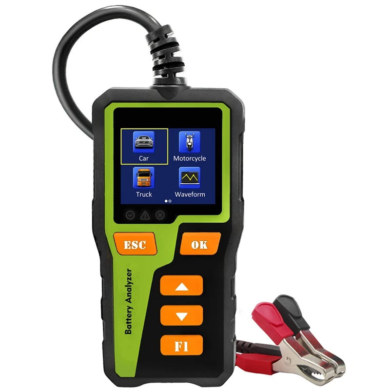 

1 Piece BT-30 Battery Tester Load Tester Car Battery Tester Black & Green ABS Digital Car Battery Analyzer For Most Batteries