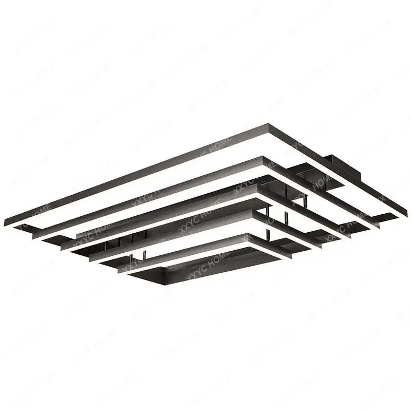 Living room main light package simple atmosphere advanced light luxury rectangular ceiling light Zhongshan lamps whole