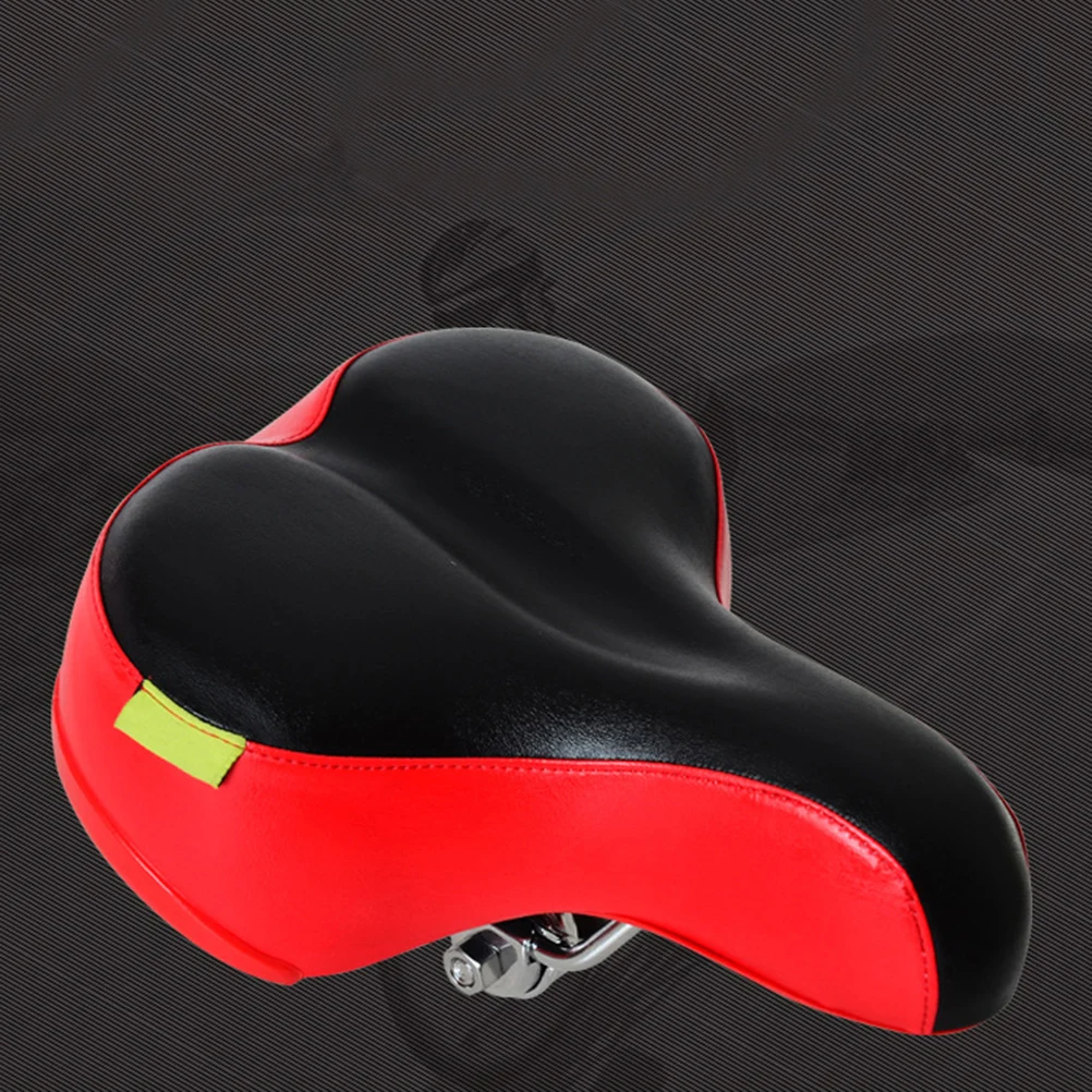 

Bike Seat Absorbing Comfortable Memory Wide Padded Replacement Saddle for Bike Mountaion Bike (Black and Red)