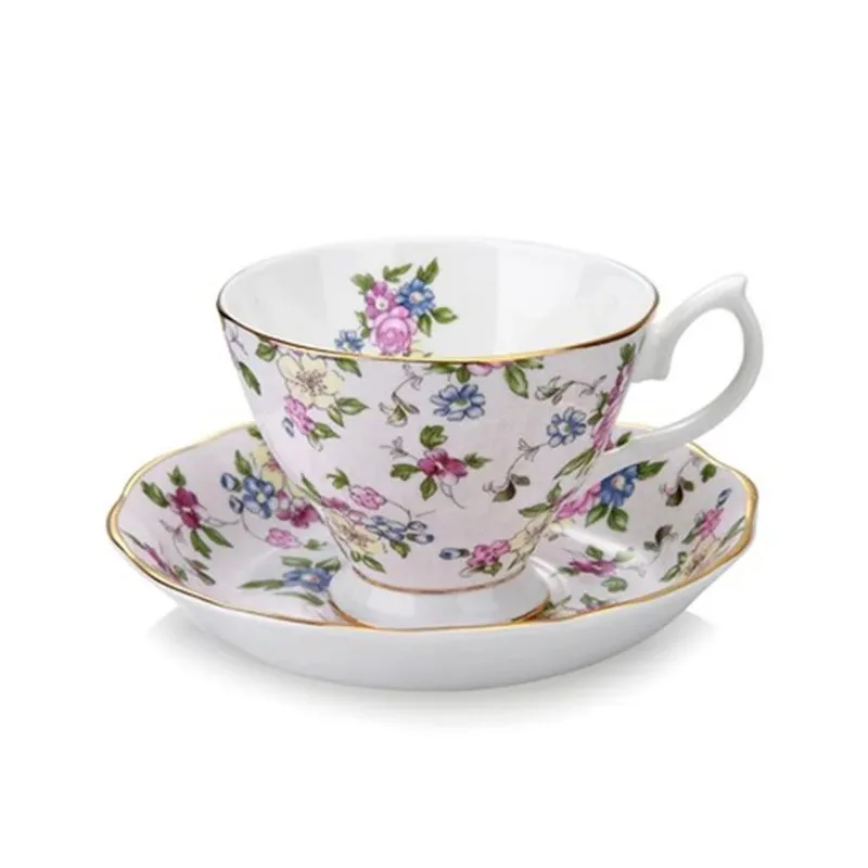 Select British Royal Bone China Coffee Cups Lover Couple Mugs 170ml Ceramic Tea Cup & Saucer Set Advanced Porcelain Mug For Gift