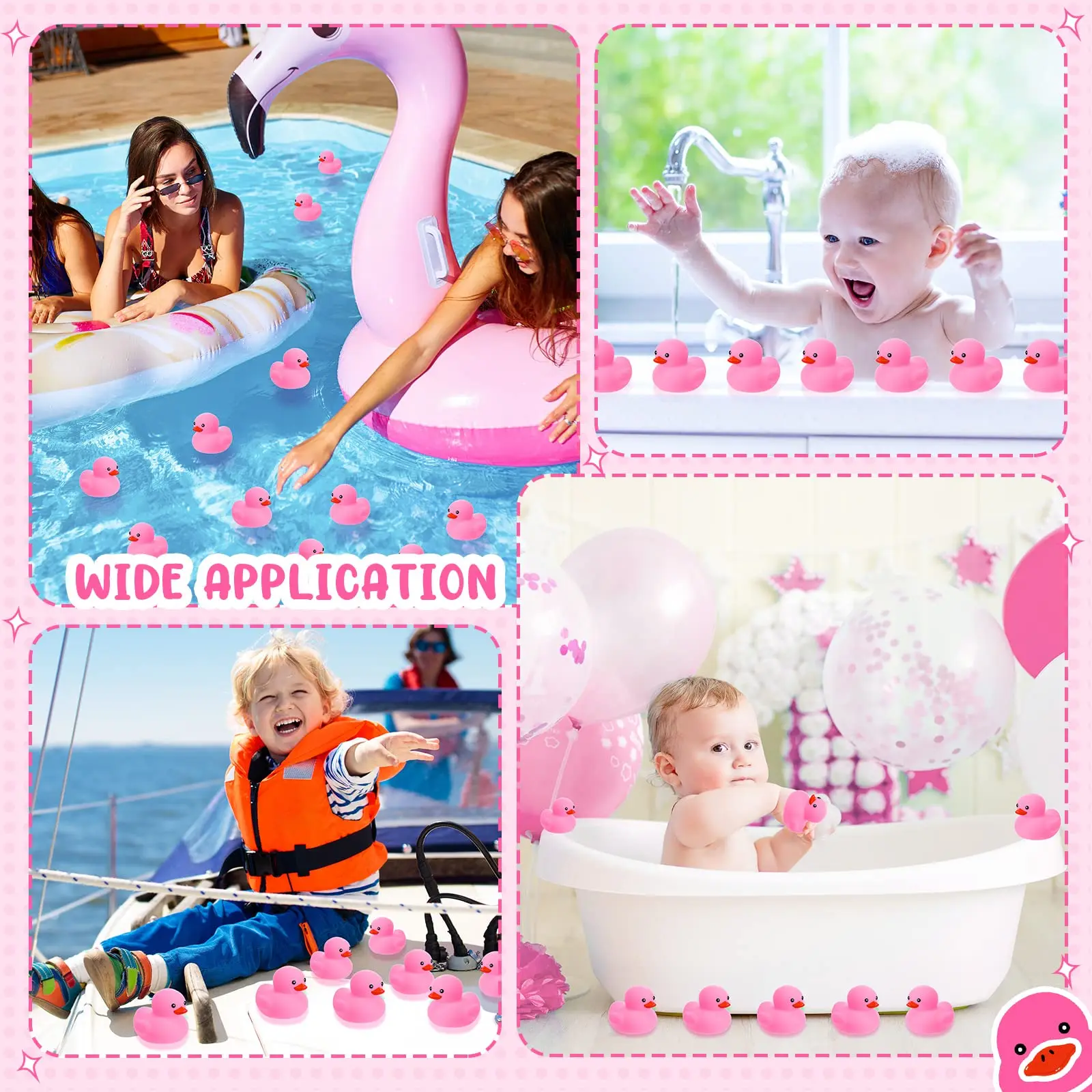 6/12/24/48/60Pcs Mini Rubber Ducks for Kids Children Party Favors Bulk Ducks Summer Pool Floating Toys Rubber Ducks