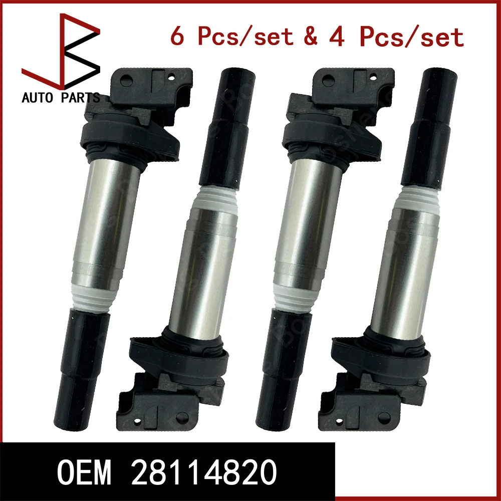 4/6 Pcs/set Ignition Coil for BMW 7 Series  2001-2022 OEM 28114820 12138616153 12137594596 12130390064 0221504800 NVE2001