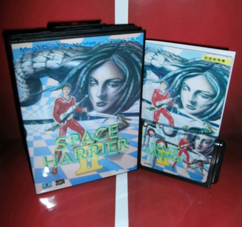 Space Harrier II with Box and Manual for 16 Bit Sega MD Game Cartridge Megadrive Genesis System