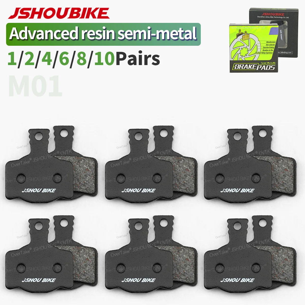 

JSHOUBIKE Advanced Semi-metal Bicycle brake pads Kevlar copper Silent/asbestos-free/wear-resistant for Magura MT2/MT4/MT6/MT8