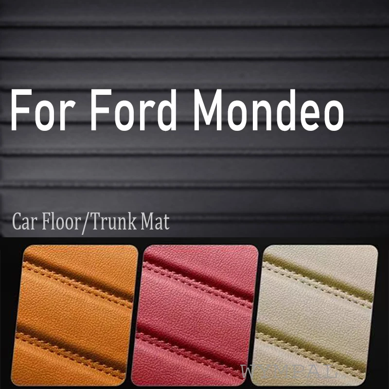 

Роскошные автомобильные коврики для Ford Mondeo Fusion Mk V 4 2017 ~ 2021 г., противовогрязевые накладки, водонепроницаемые напольные коврики, уменьшающие трение автомобиля