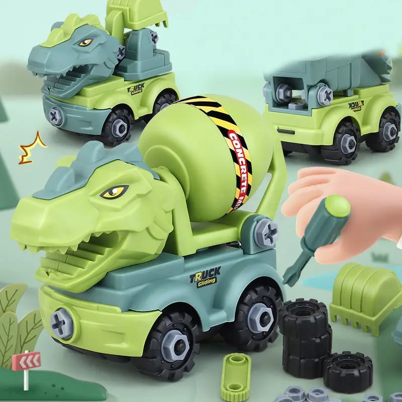 Transport Vehicles Excavators Dinosaurs Construction Toys Detachable And Self Loading Exercise Childrens Hands On Abilities