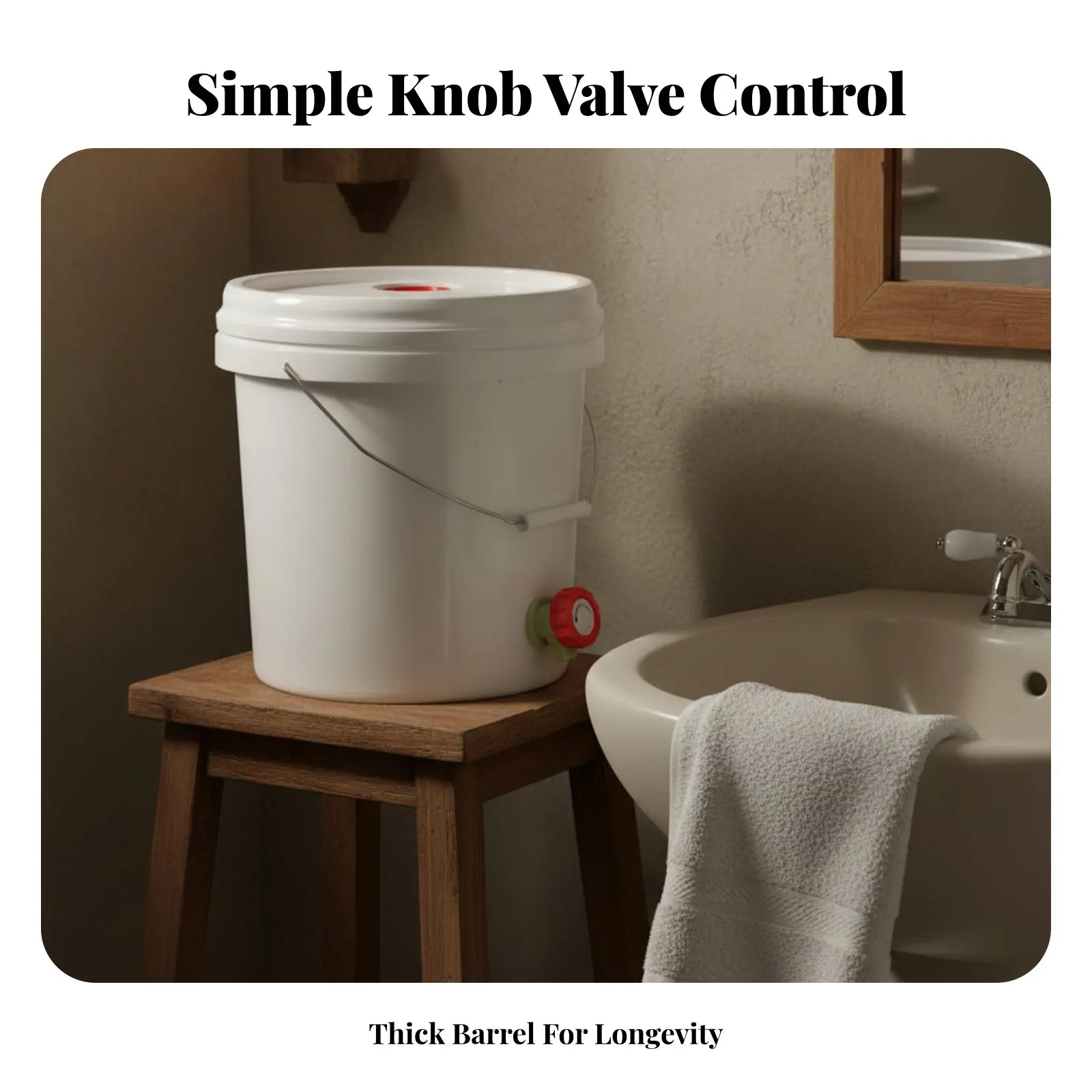 Plastic Container with Spigot Leak-Resistant Water Dispenser Container Compost Pail with Tap Sturdy-Duty Household Container
