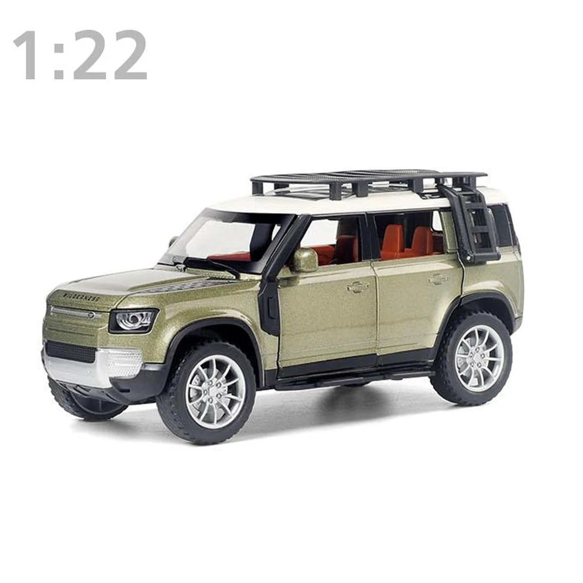 1:22 defender suv liga modelo de carro diecast metal brinquedo veículos off-road modelo de carro som e luz puxar para trás coleção crianças presente